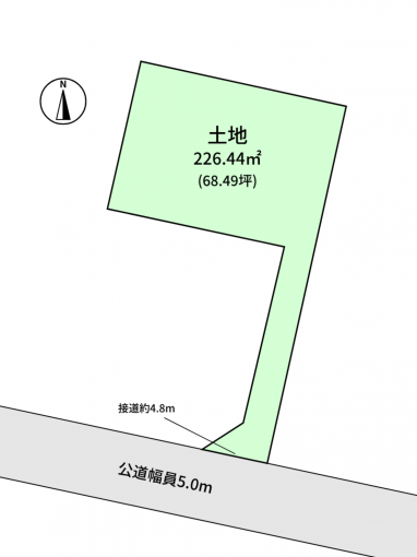豊橋市牧野町、土地の間取り画像です