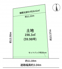 豊橋市花田町、土地の間取り画像です