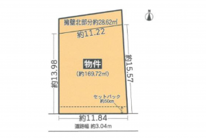 豊橋市花田町、土地の間取り画像です