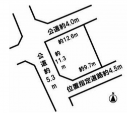 豊橋市曙町、土地の間取り画像です