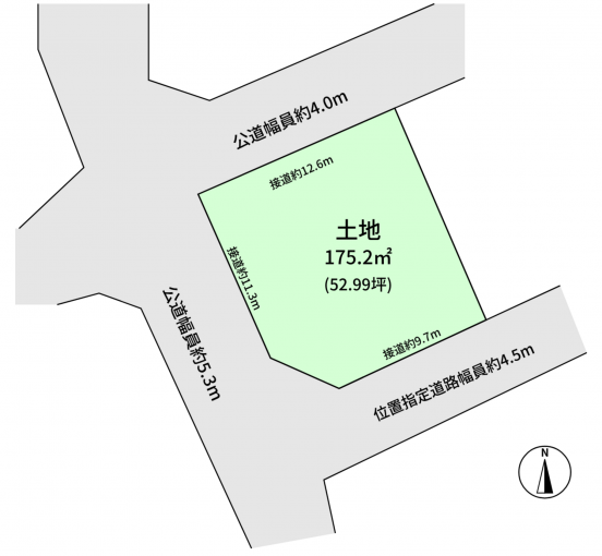 豊橋市曙町、土地の間取り画像です