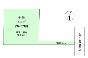 豊橋市野依町、土地の間取り画像です