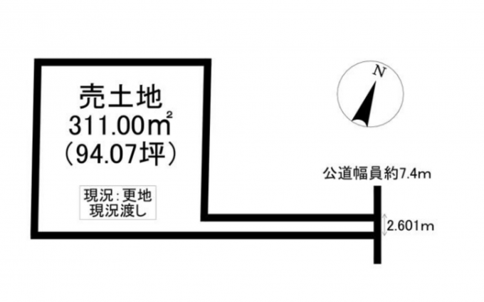 豊橋市野依町、土地の間取り画像です