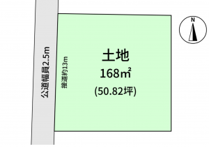 豊橋市花中町、土地の間取り画像です