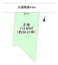 豊橋市草間町、土地の間取り画像です