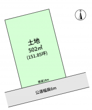 豊橋市冨士見町、土地の間取り画像です