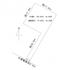 豊橋市大清水町、土地の間取り画像です