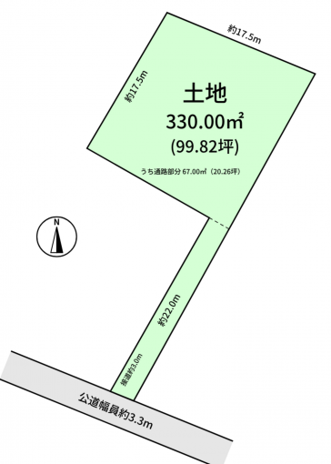 豊橋市大清水町、土地の間取り画像です