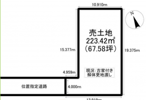 豊橋市三本木町、土地の間取り画像です