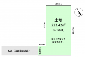 豊橋市三本木町、土地の間取り画像です