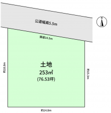 豊橋市牛川町、土地の間取り画像です