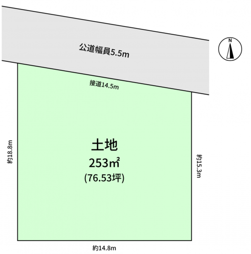 豊橋市牛川町、土地の間取り画像です