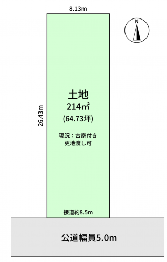 豊橋市多米中町、土地の間取り画像です
