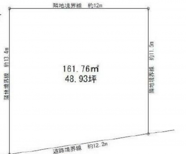 豊橋市西岩田、土地の間取り画像です