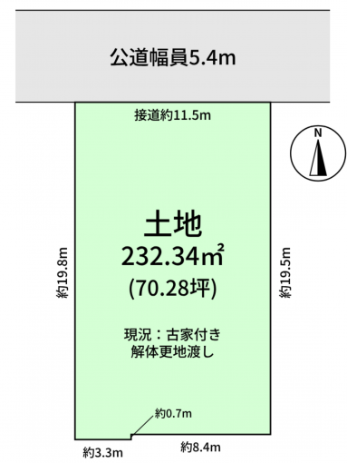豊橋市東田町、土地の間取り画像です