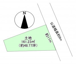 豊橋市多米、土地の間取り画像です