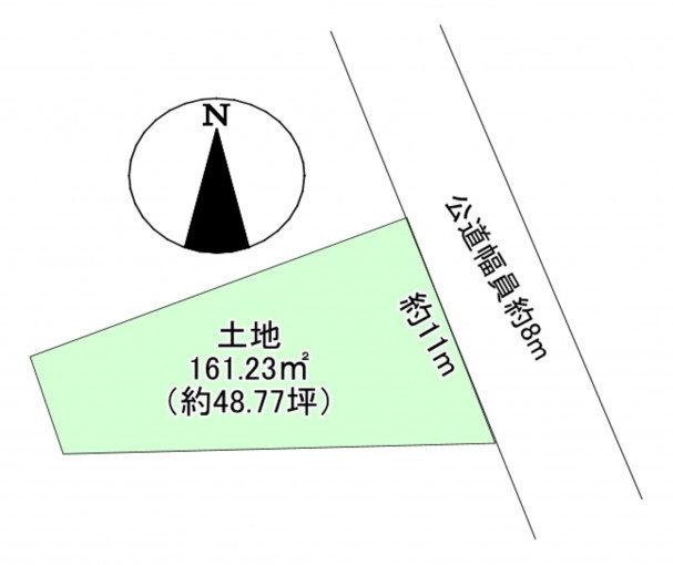 豊橋市多米、土地の間取り画像です