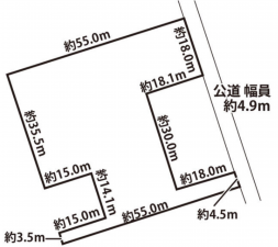 豊橋市西幸町、土地の間取り画像です