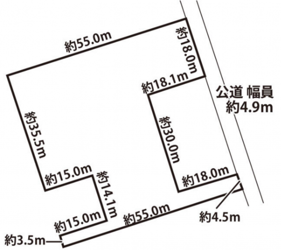 豊橋市西幸町、土地の間取り画像です