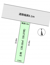 豊橋市曲尺手町、土地の間取り画像です