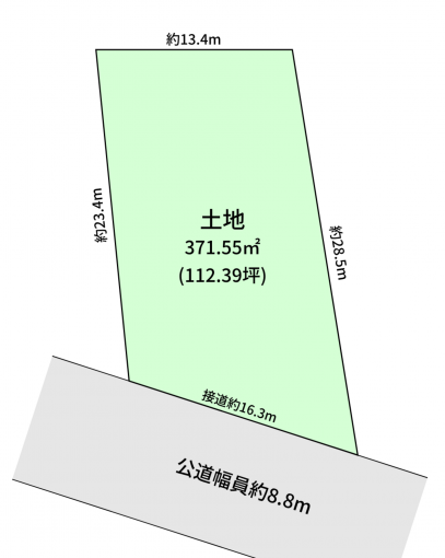 豊橋市石巻町、土地の間取り画像です