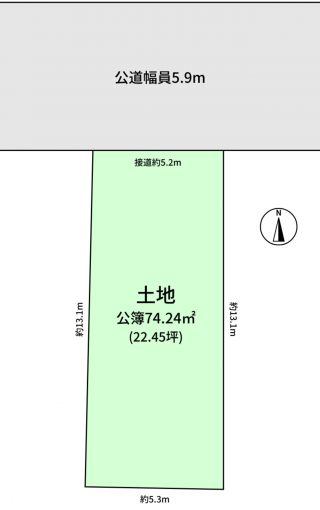 豊橋市吾妻町、土地の間取り画像です