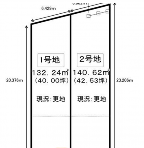 豊橋市東新町、土地の間取り画像です