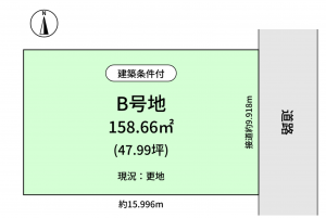 豊橋市つつじが丘、土地の間取り画像です