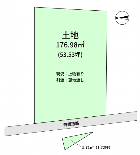 豊橋市牛川町、土地の間取り画像です