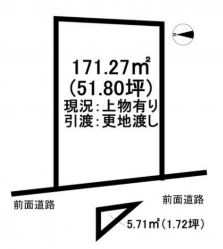 豊橋市牛川町、土地の間取り画像です