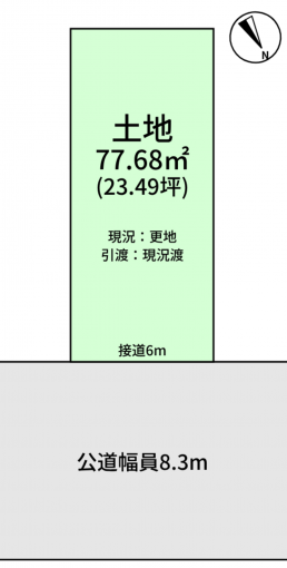豊橋市東田町、土地の間取り画像です