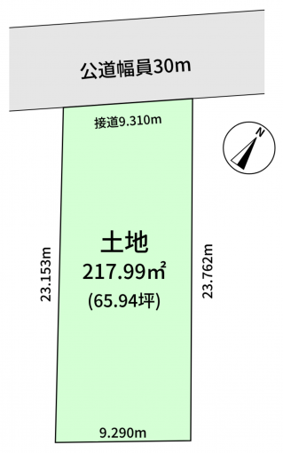 豊橋市飯村、土地の間取り画像です