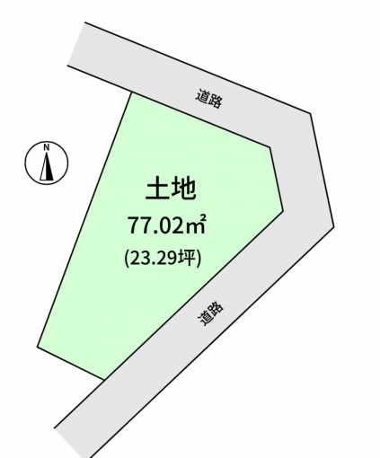 豊橋市東田町、土地の間取り画像です