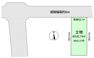 豊橋市牛川町、土地の間取り画像です
