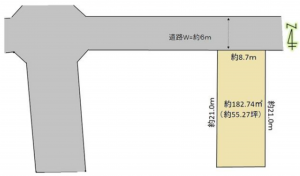 豊橋市牛川町、土地の間取り画像です