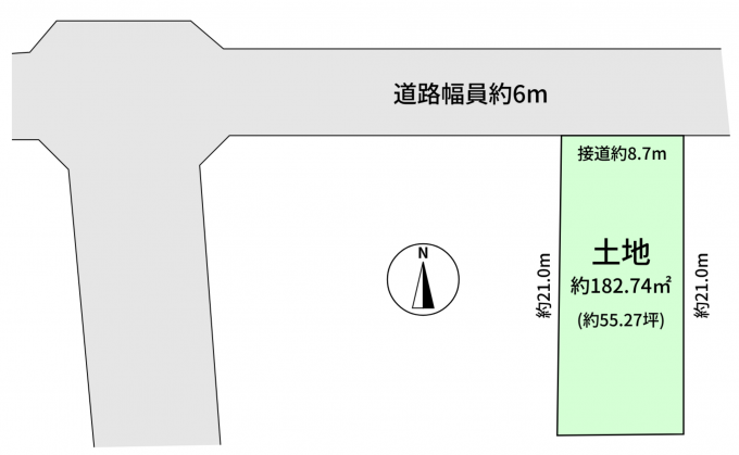 豊橋市牛川町、土地の間取り画像です