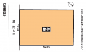 豊橋市向山、土地の間取り画像です