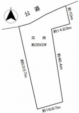 豊橋市老津町、土地の間取り画像です