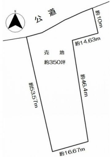 豊橋市老津町、土地の間取り画像です