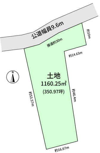 豊橋市老津町、土地の間取り画像です