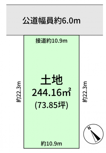 豊橋市春日町、土地の間取り画像です