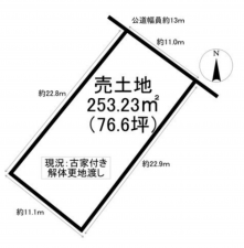 豊橋市舟原町、土地の間取り画像です