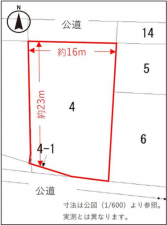 豊橋市高師町、土地の間取り画像です