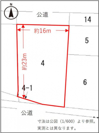 豊橋市高師町、土地の間取り画像です