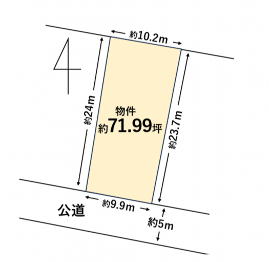 豊橋市小浜町、土地の間取り画像です