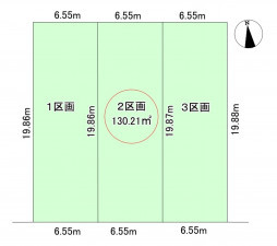 豊橋市小松町、土地の間取り画像です
