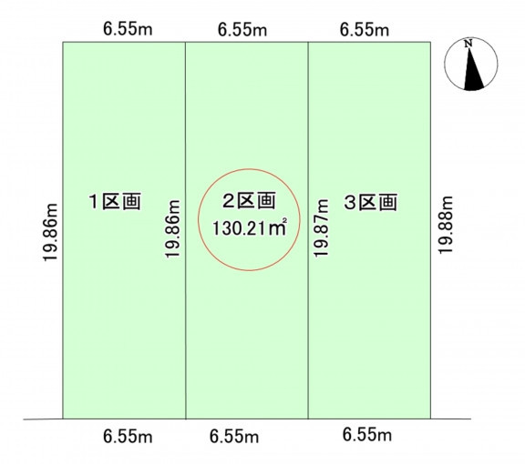 豊橋市小松町、土地の間取り画像です