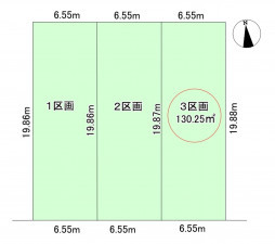 豊橋市小松町、土地の間取り画像です