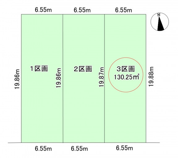 豊橋市小松町、土地の間取り画像です