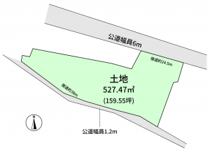 豊橋市花田町、土地の間取り画像です